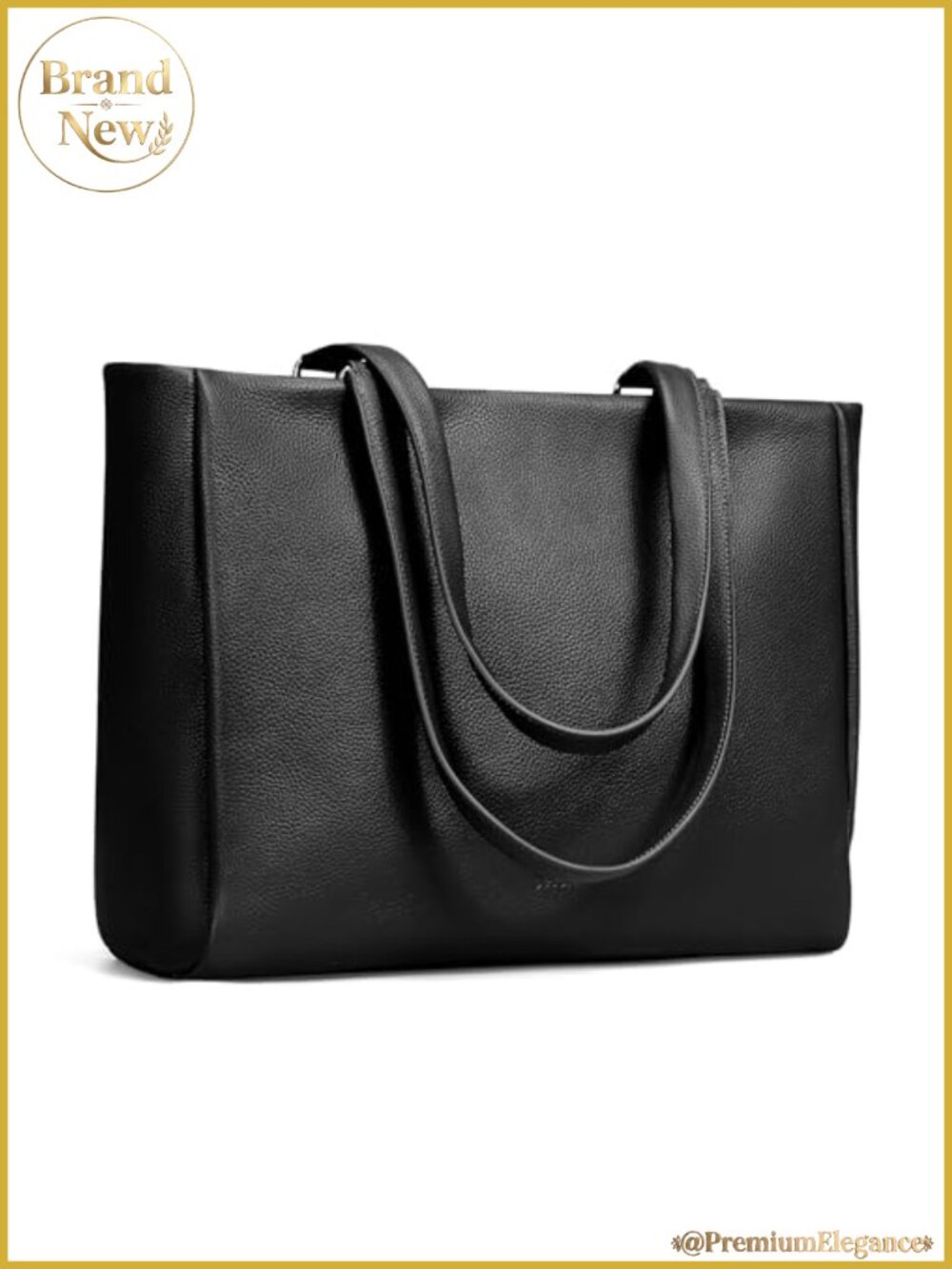 Genuine Leather Work Tote Bag Women 15 inch Laptop Compartment Large Capacity